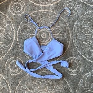Baby blue American eagle bikini top